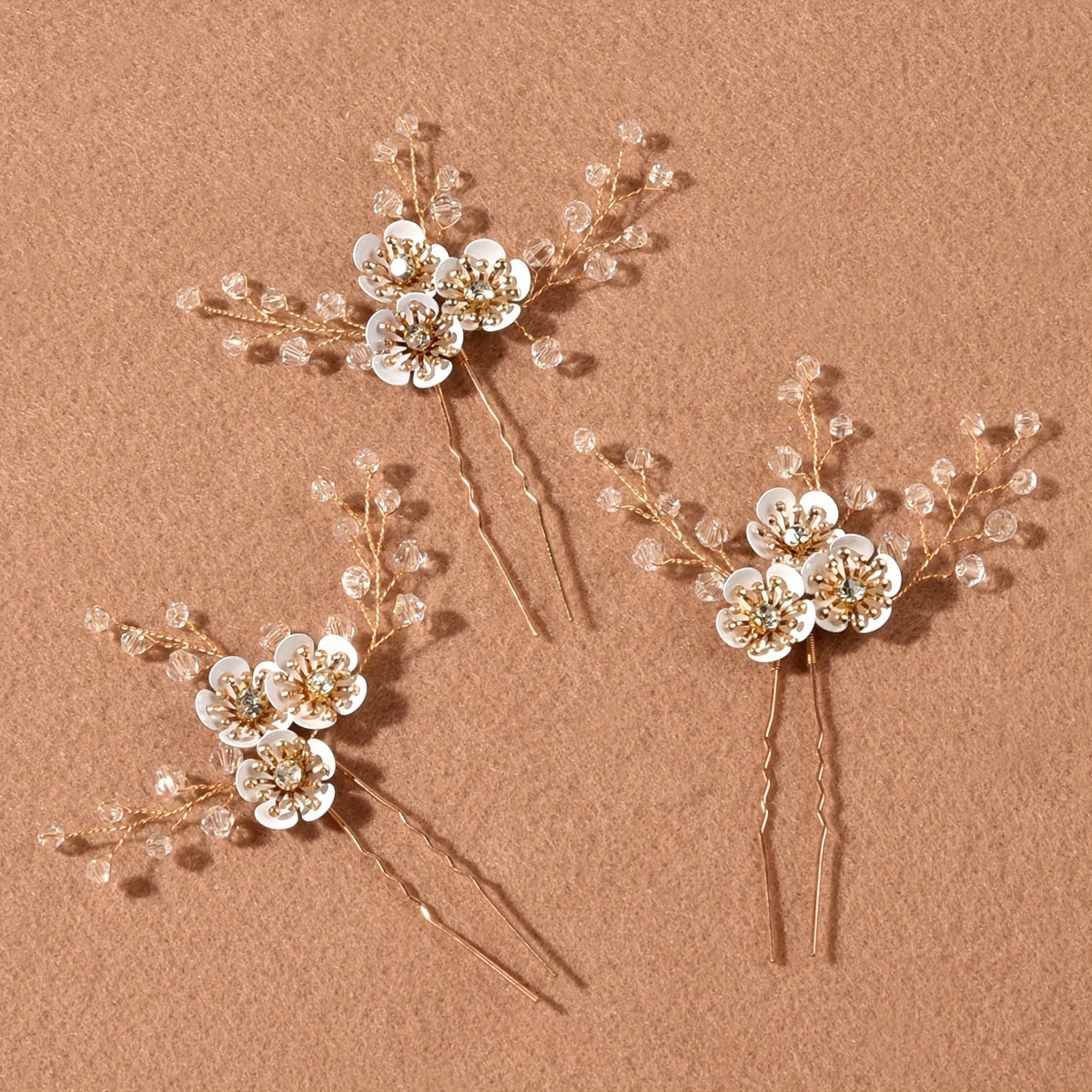 Flower Crystal Wedding Bridal Hairpin Headdress DIY