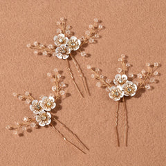 Flower Crystal Wedding Bridal Hairpin Headdress DIY