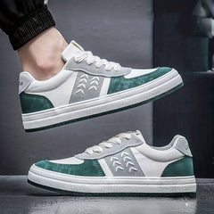 Men's Ear Of Wheat Print Lace Up Sneakers - Outdoor Walking Shoes