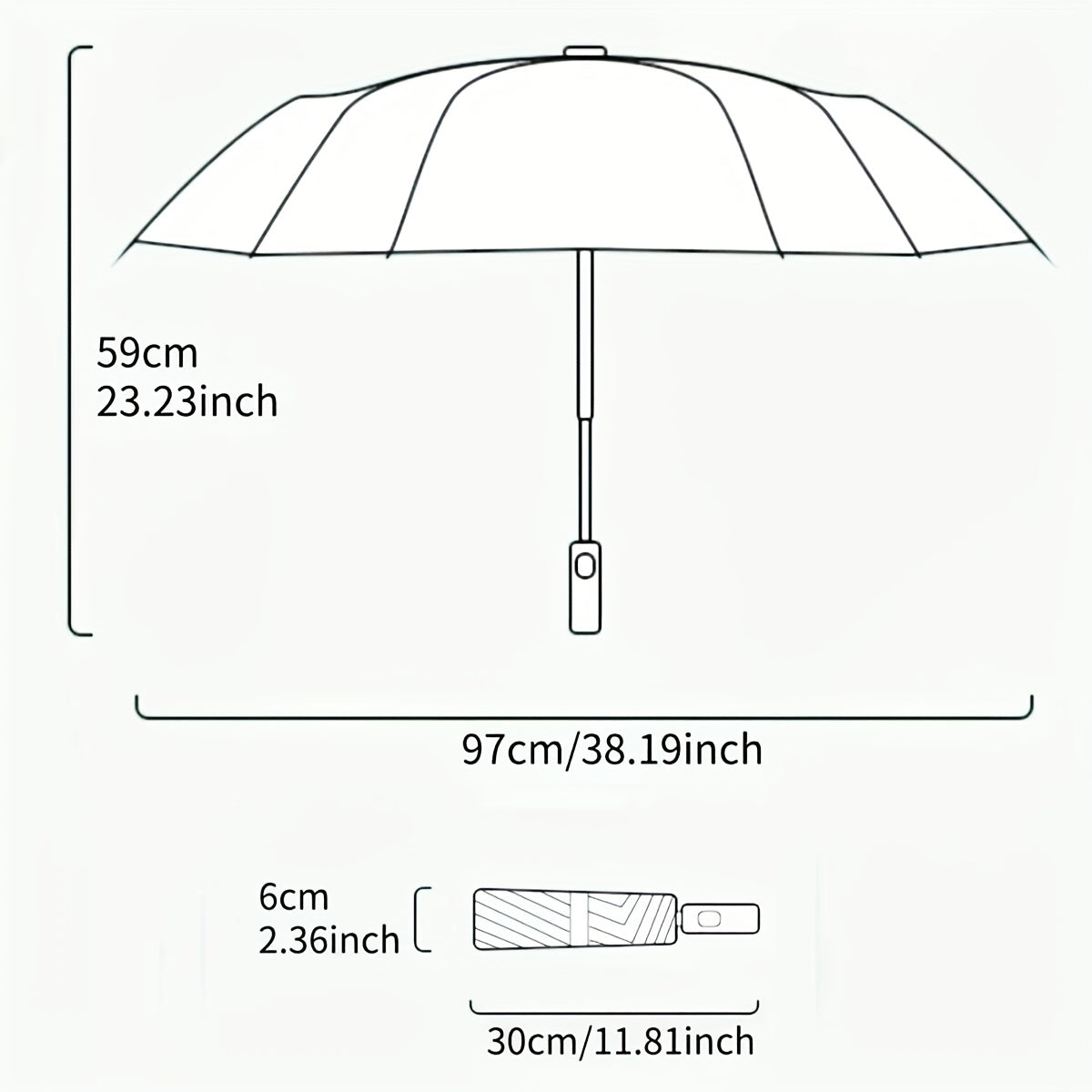 Folding Portable Waterproof Vinyl Automatic Umbrella