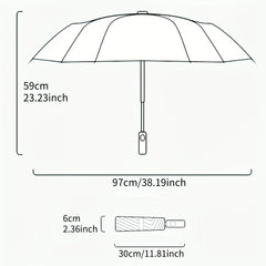 Folding Portable Waterproof Vinyl Automatic Umbrella