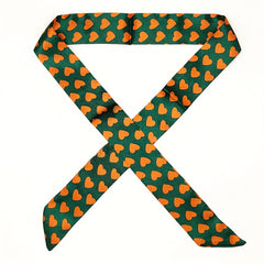 2pcs Paisley Print Twilly Scarf Vintage Ribbon Neckerchief