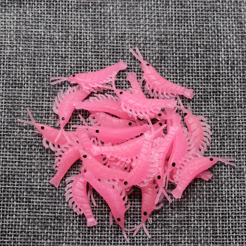 50pcs Bionic Mini Shrimp Soft Lure Perch Bass Fishing Tackle