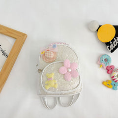 Kids Flower Sequins Backpack Shoulder Bag, Birthday Gift for Girls