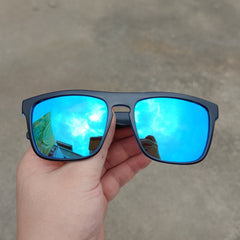 Men's Square Sunglasses Pattern Frame Polarized