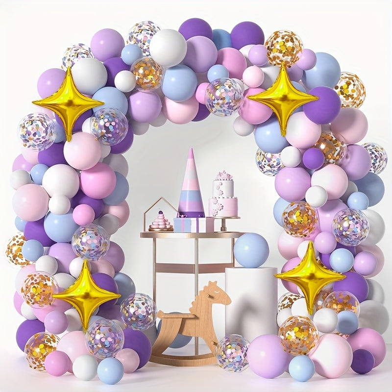 114pcs Unicorn Balloon Garland Kit Birthday Party Decorations