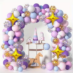 114pcs Unicorn Balloon Garland Kit Birthday Party Decorations