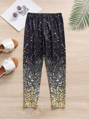 Sequin Star Leggings for Girls Yoga Sports