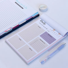 Letter Graphic Plan Notepad 52 Sheets For Daily Planning