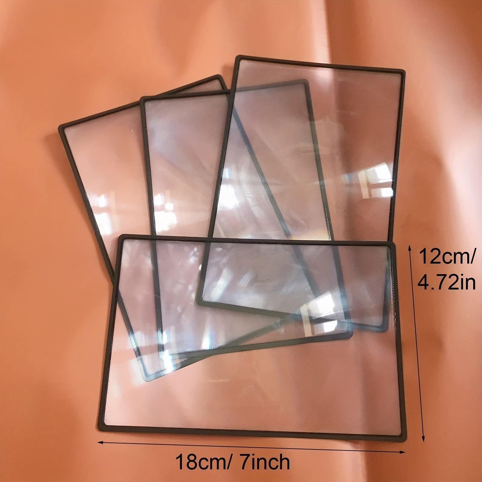 4pcs PVC Magnifying Glass 180x120 Business Card Type