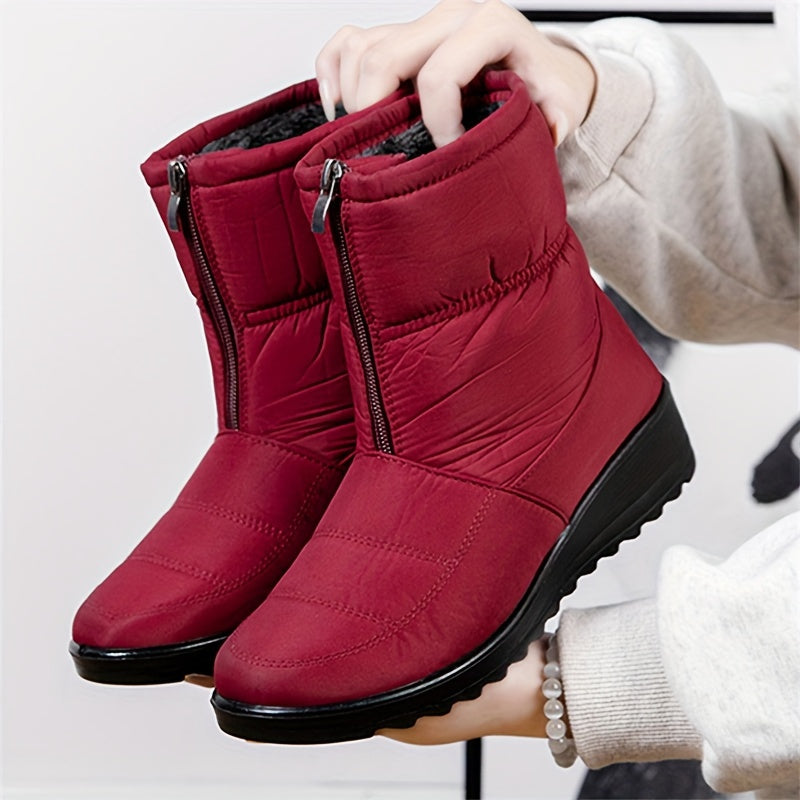 Women's Thermal Snow Boots Waterproof Slip on Winter Ankle Boots
