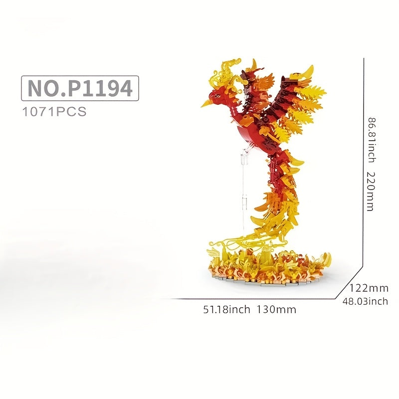 1000 pcs Phoenix Fire Advanced Building Blocks Set