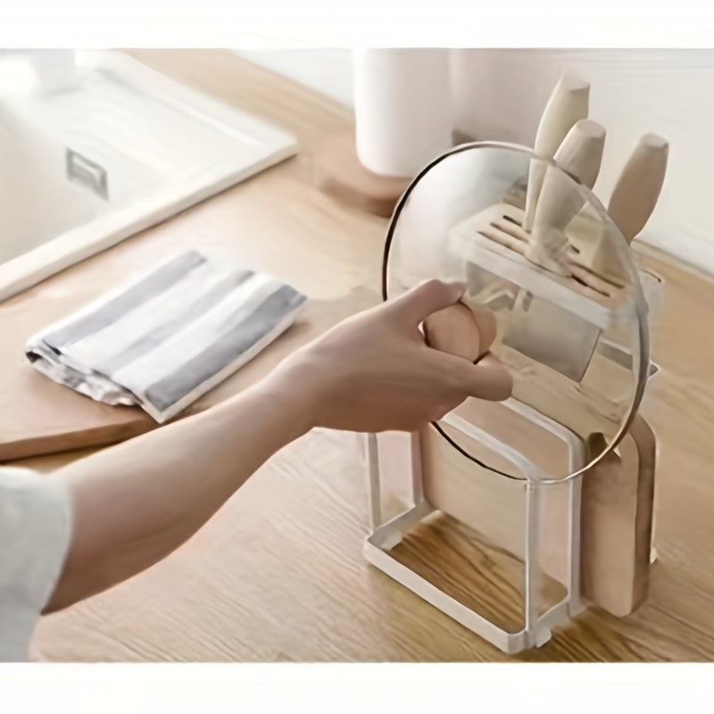 3-in-1 Kitchen Iron Holder Rest for Pot Lid and Cutting Board
