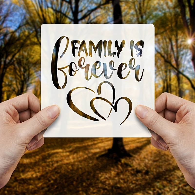 8pcs 6in Family Portrait Painting Templates DIY Plastic Molds Reusable