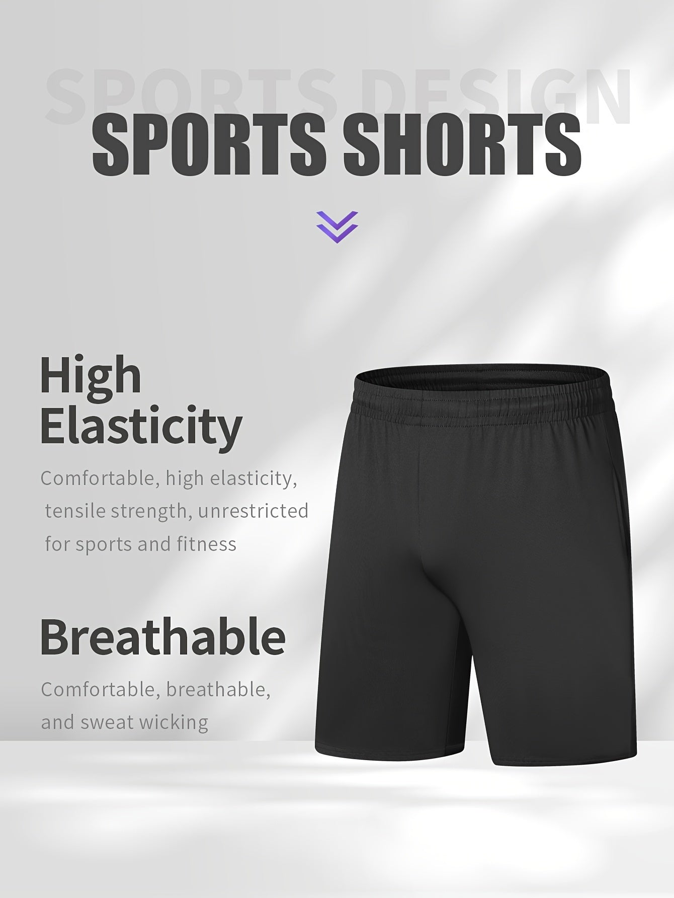 Men's Quick Drying Casual Shorts Elastic Waist Drawstring