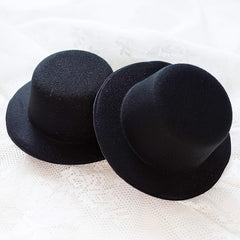 3pcs Mini Top Hats for DIY Crafts 5W x 2H Ideal for Hair & Pet Accessories