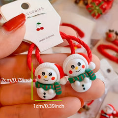 Christmas Rubber Band Santa Claus Elk Snowman Bell Christmas Tree Gift