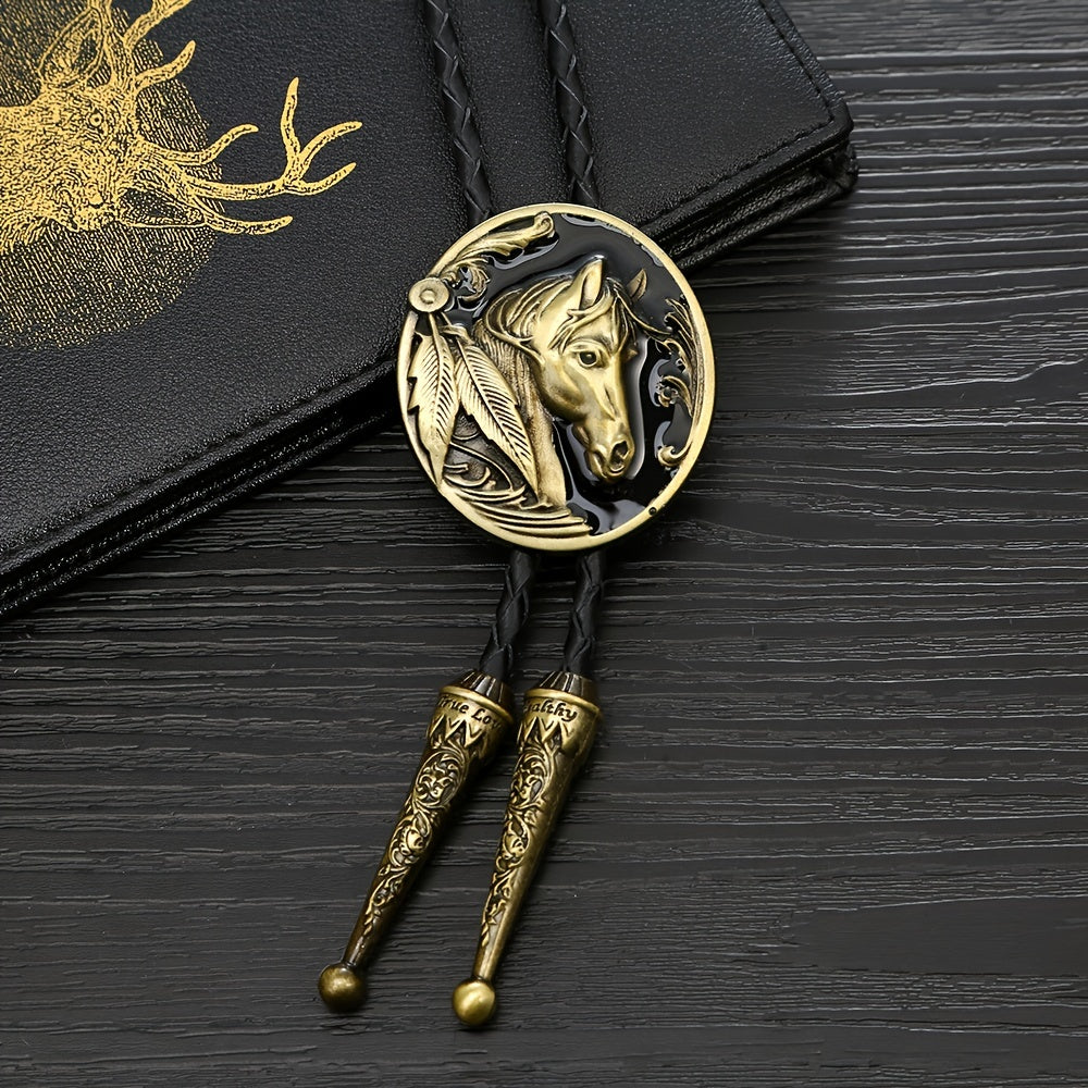 Metal Animal Horse Head Necktie Necklace - Personality Leisure