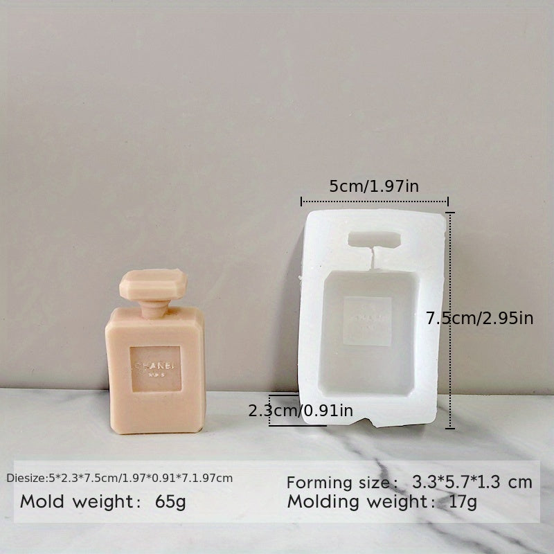 Perfume Bottle Shape Aromatherapy Mold DIY Soap Candle Fragrance Stone