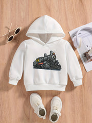 Baby Boys Sweatshirt Hoodie Kids Train Cartoon Pullover