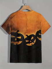 Men's Halloween Pumpkin Graphic T shirt 3D Print Tee