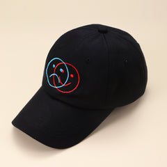 Men's Happy Face Embroidered Baseball Cap