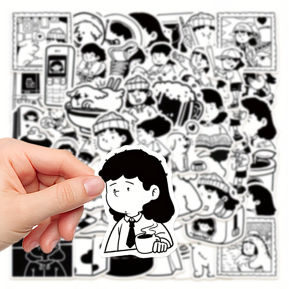 50pcs Little Dog Stickers Waterproof for Notebooks Laptops Journals Phone