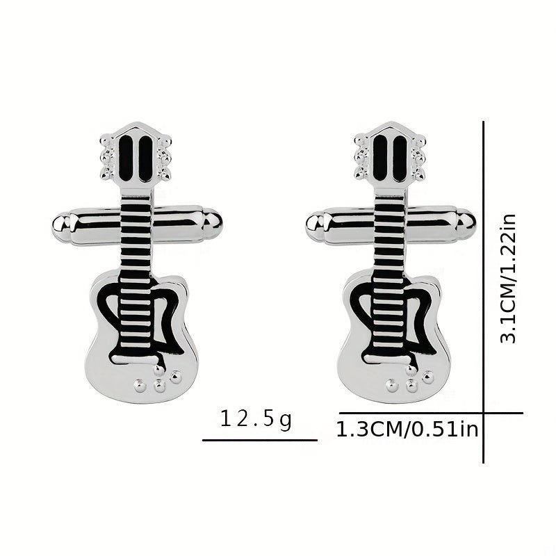 Guitar Cufflinks Violin Love Unique Shirt Accessories