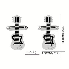 Guitar Cufflinks Violin Love Unique Shirt Accessories