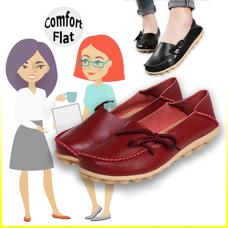 Women's Slip On Loafers Faux Leather Casual Shoes