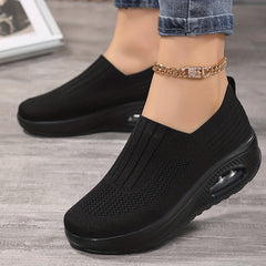 Women's Breathable Knit Sock Shoes Slip On Casual Walking Shoes