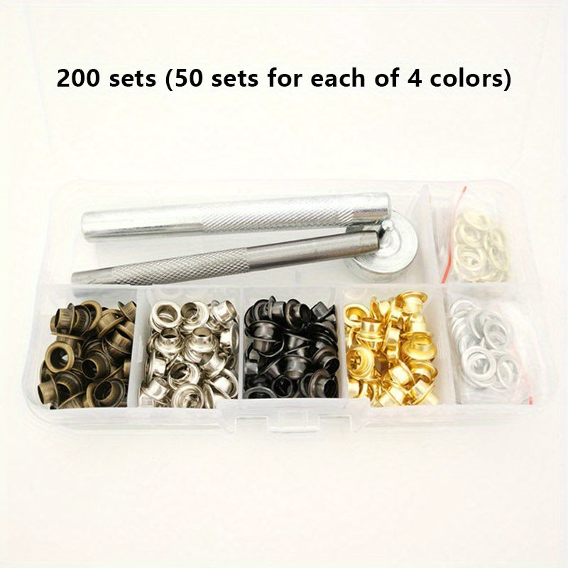 200/400pcs 5mm Hollow Metal Copper Eyelet Buckle for Clothing Bags Shoes