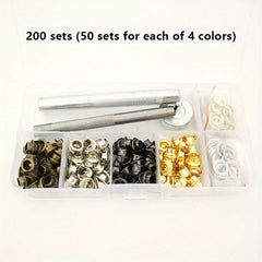 200/400pcs 5mm Hollow Metal Copper Eyelet Buckle for Clothing Bags Shoes