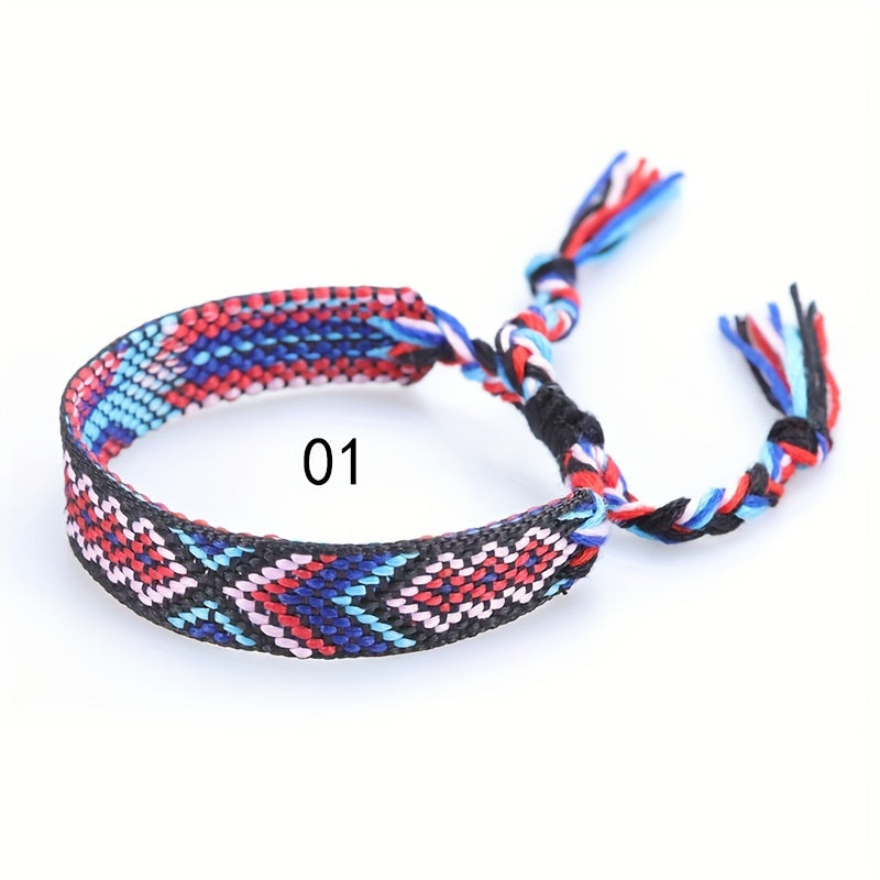 Nepalese Ethnic Style Woven Bracelet Colorful Tassel Friendship Bracelet