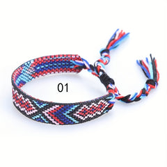 Nepalese Ethnic Style Woven Bracelet Colorful Tassel Friendship Bracelet
