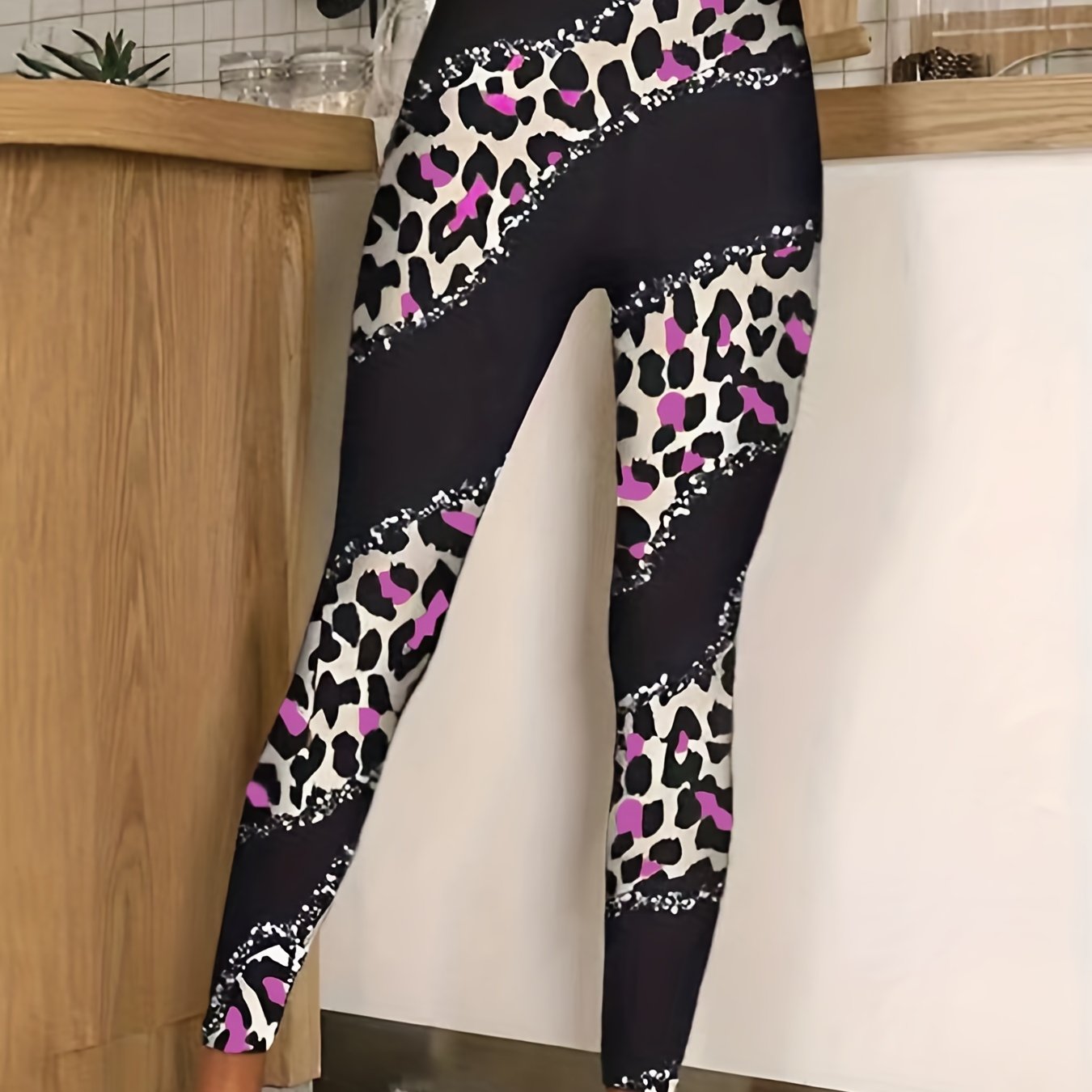 Leopard Print High Waist Skinny Leggings