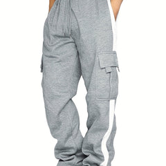 Men's Drawstring Sweatpants With Flap Pockets Active Trousers