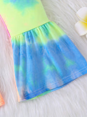 Toddler Girls Tie Dye Flare Leg Pants