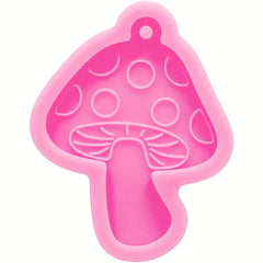 Mushroom Silicone Resin Keychain Mold Epoxy Pendant Mold DIY Jewelry Crafts