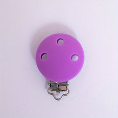 Silicone Round Head Baby Pacifier Clip with Metal Clip