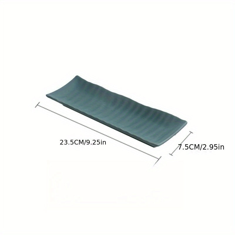 2pcs Porcelain Sushi Plates 23 9 25in Ceramic Restaurant Household Sushi Plate