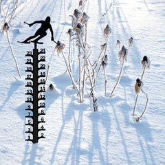 Courtyard Metal Snow Gauge Iron Snowfall Measuring Rod Christmas Gift