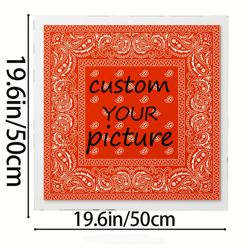 Personalized Square Scarf with Your Photo or Logo - Soft and Versatile Shawl