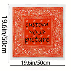 Personalized Square Scarf with Your Photo or Logo - Soft and Versatile Shawl