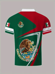 Eagle Block Pattern Men's Custom Fit Polo Shirt