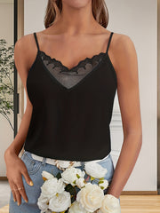 Lace Cami Top Spaghetti Sleeveless Women's Summer Top