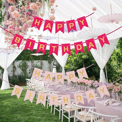 1PC 13 Letters Happy Birthday Banner Detachable Reusable Outdoor Party Decor