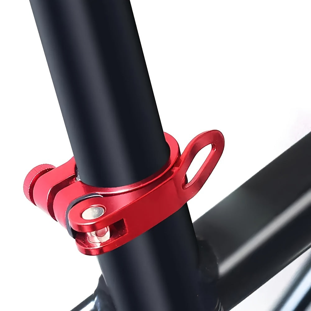 9mm Bike Seatpost Clamps Quick Release Lock Aluminum Alloy Saddle Clamp