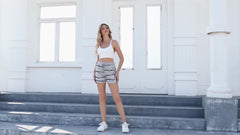 Striped Drawstring Shorts with Dual Pockets