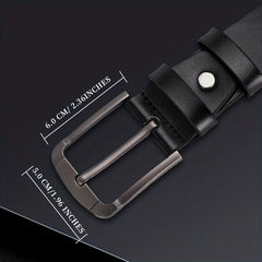 Men's PU Leather Business Belt for Formal Dress Pants